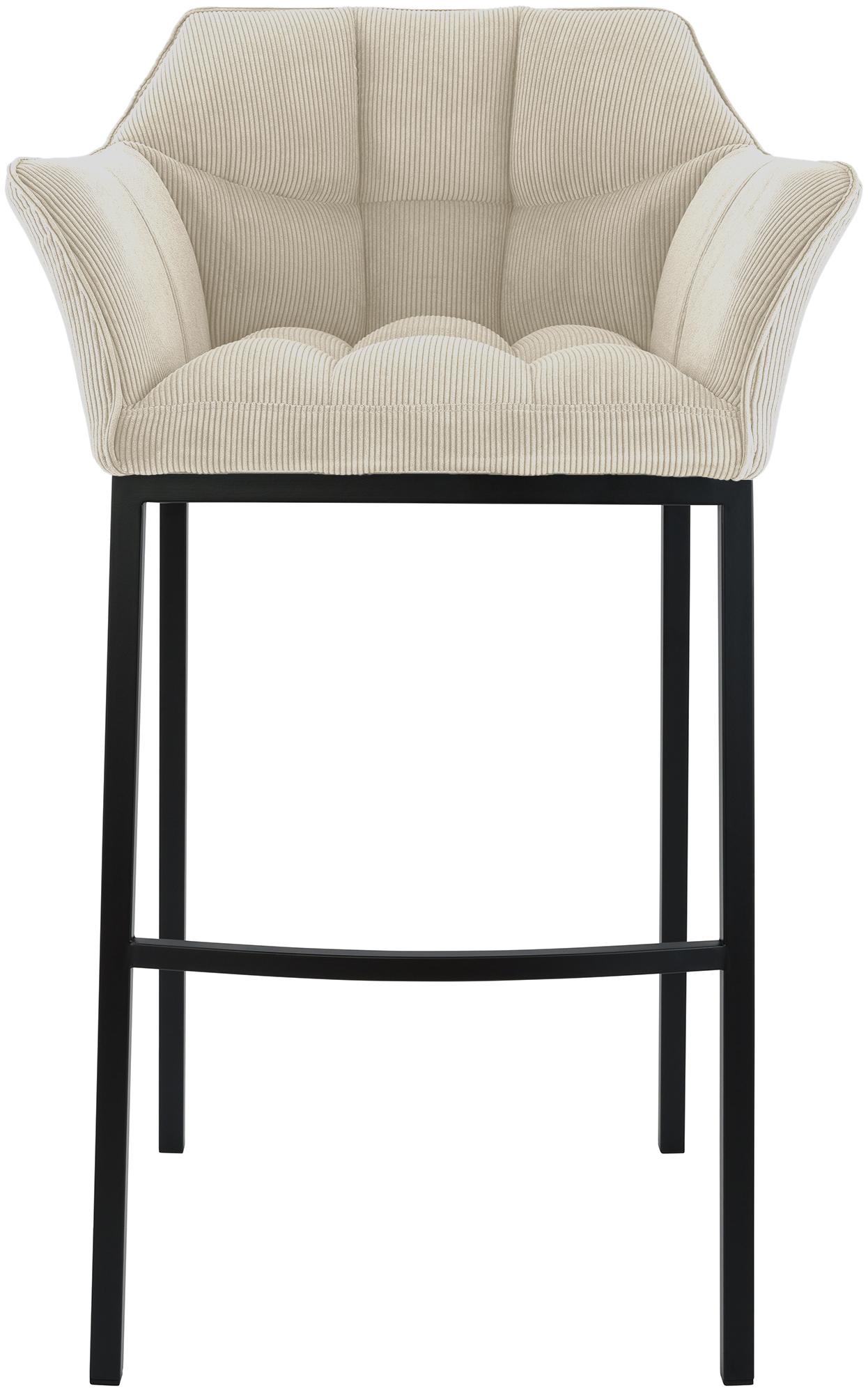 Barhocker Damaso B Cord mit 4-Fuß Gestell