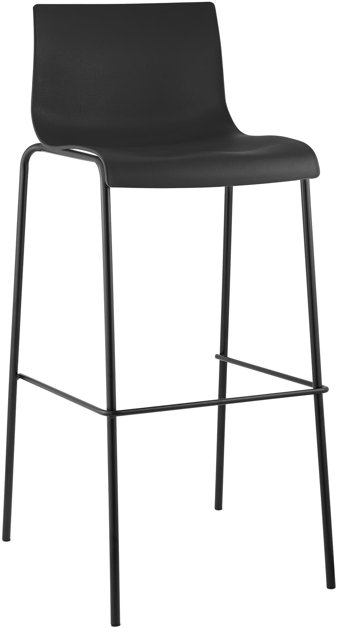 Barhocker Hoover 4-Fuß Gestell schwarz
