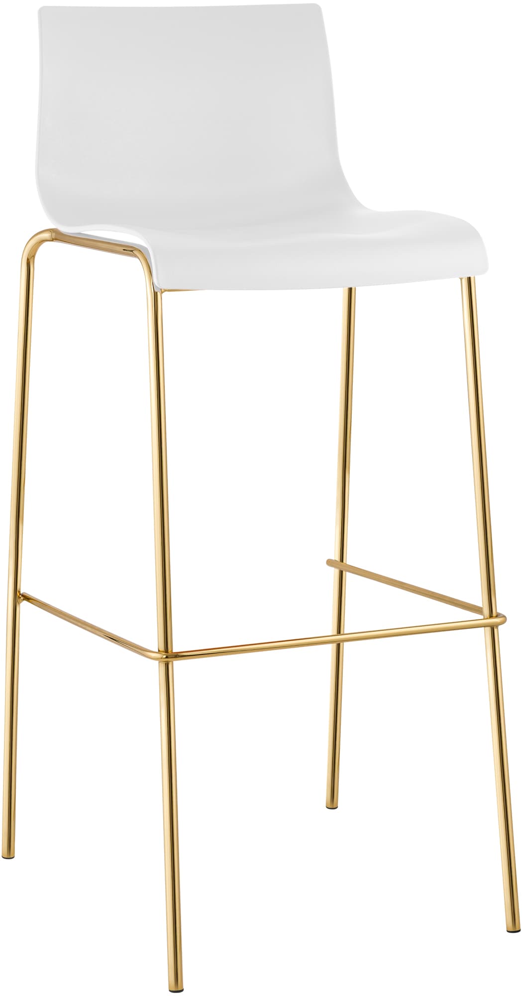 Barhocker Hoover Kunststoff 4-Fuß Gold