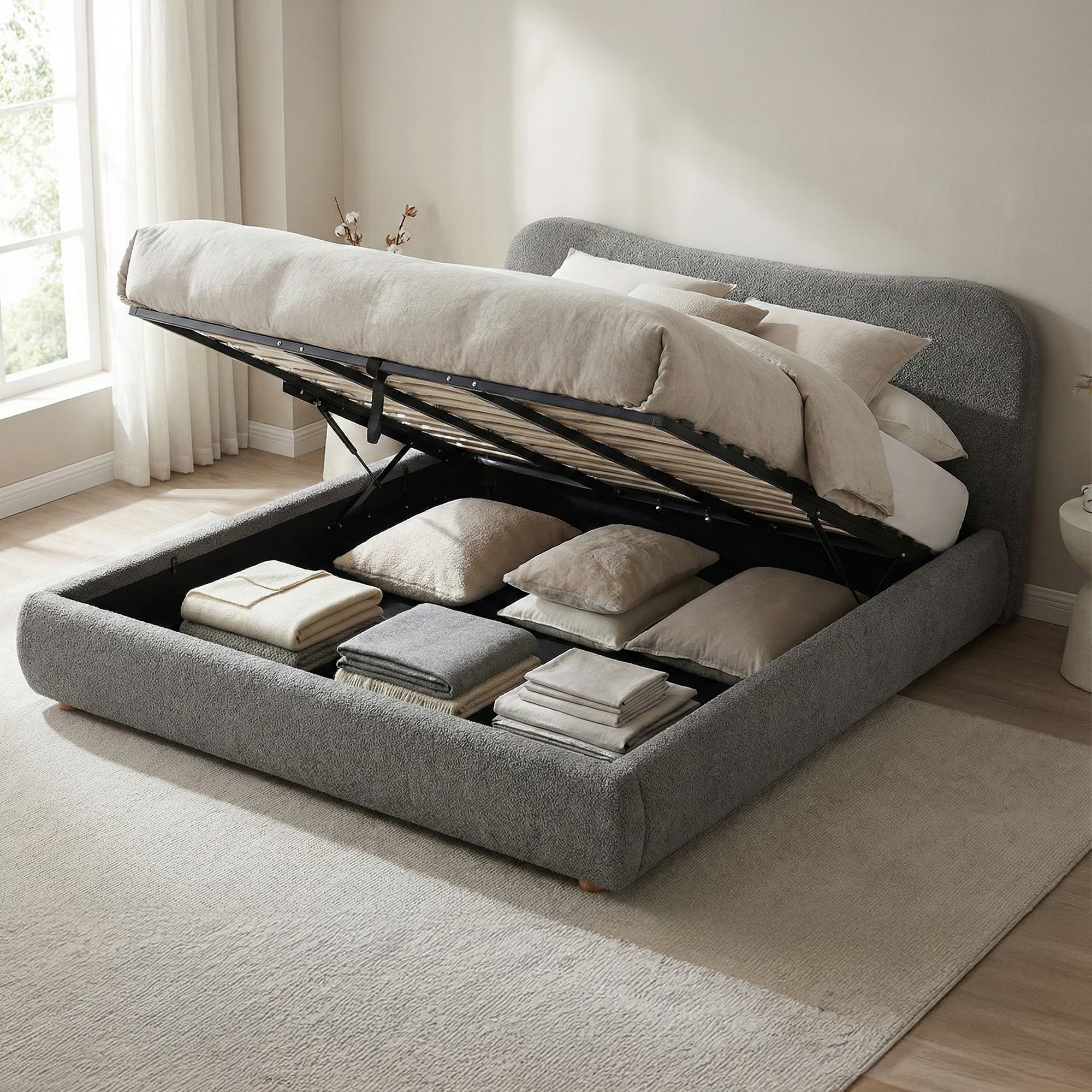 Bett Maido Teddy Stoff 180x200 cm