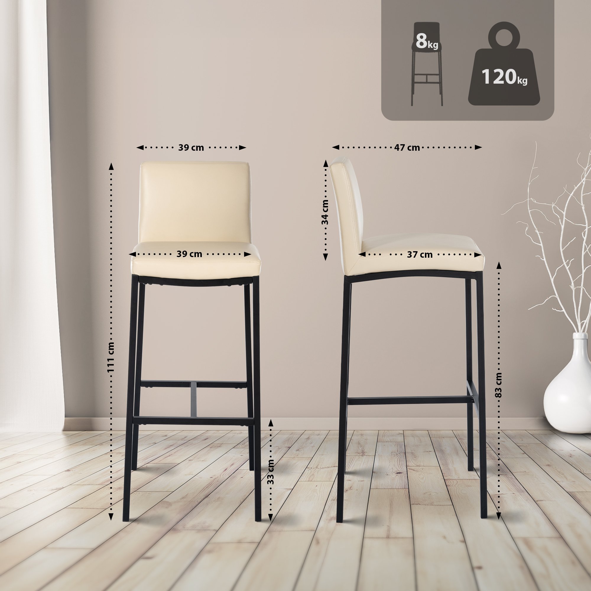 Barhocker Freeport Kunstleder B