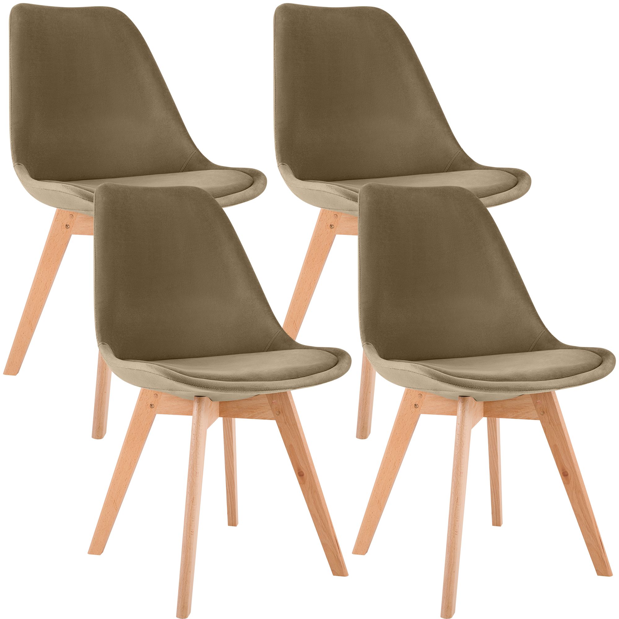 4er Set Stuhl Linares Samt