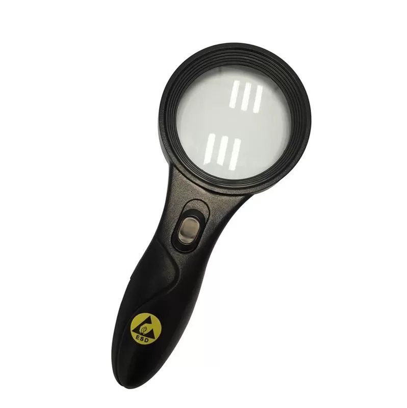 ESD Handlupe 5-fach Vergrößerung LED