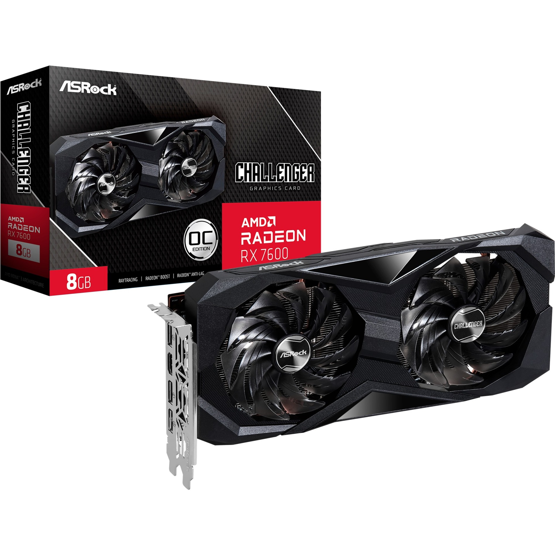 Radeon RX 7600 Challenger 8GB OC, Grafikkarte