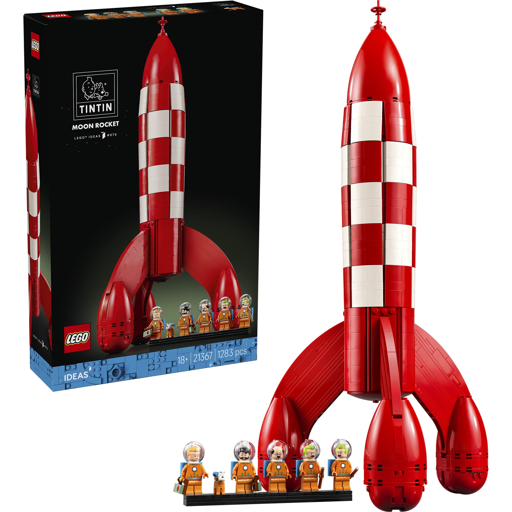 21367 Ideas Die Mondrakete von Tintin, Konstruktionsspielzeug