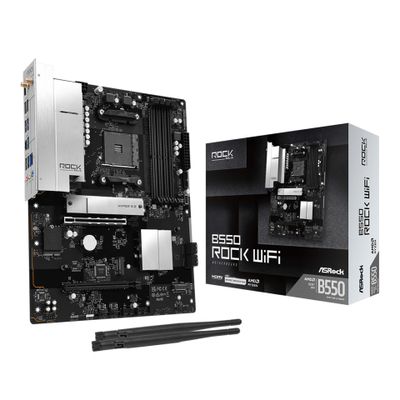 ASRock Mainboard B550 Rock WiFi - ATX - Socket AM4 - AMD B550