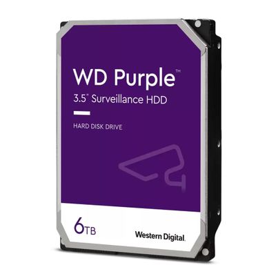 WD Hard Drive Purple WD64PURZ - 6 TB - 3.5" - SATA 6 GB/s