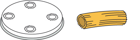 Pasta-Scheibe Ø 57 mm Maccheroni für Nudelmachine PF25E/PF40E