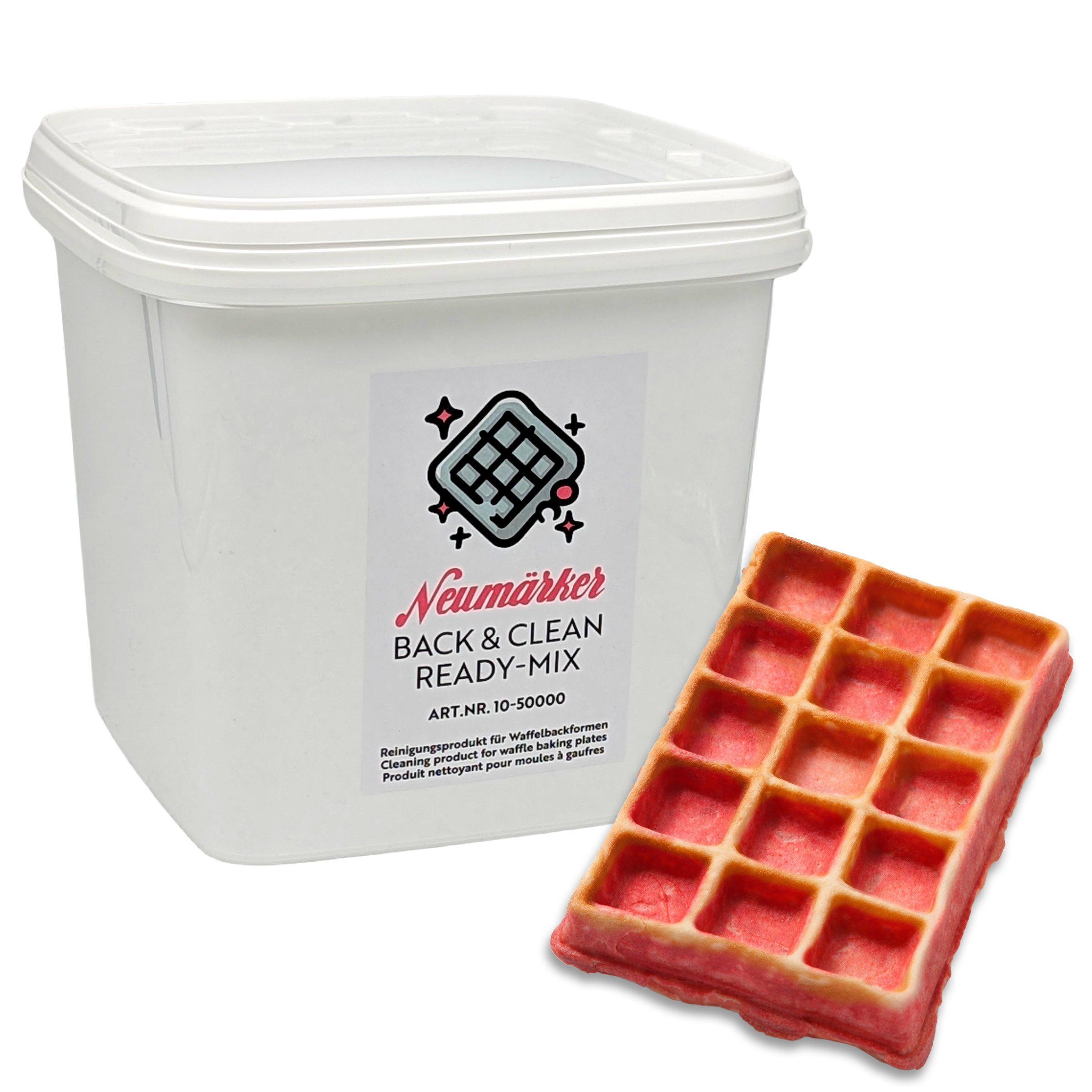 Neumärker Back & Clean Ready-Mix: Die Reinigungswaffel | Backmischung für Waffeleisen