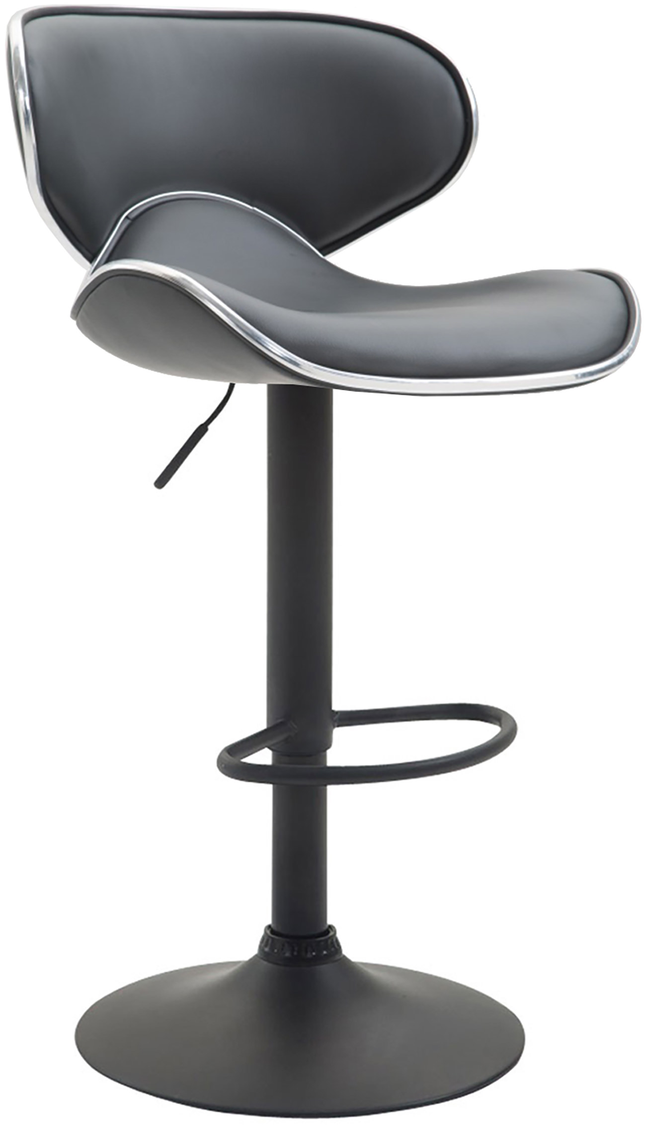 2er Set Barhocker Las Vegas V2 Kunstleder schwarz