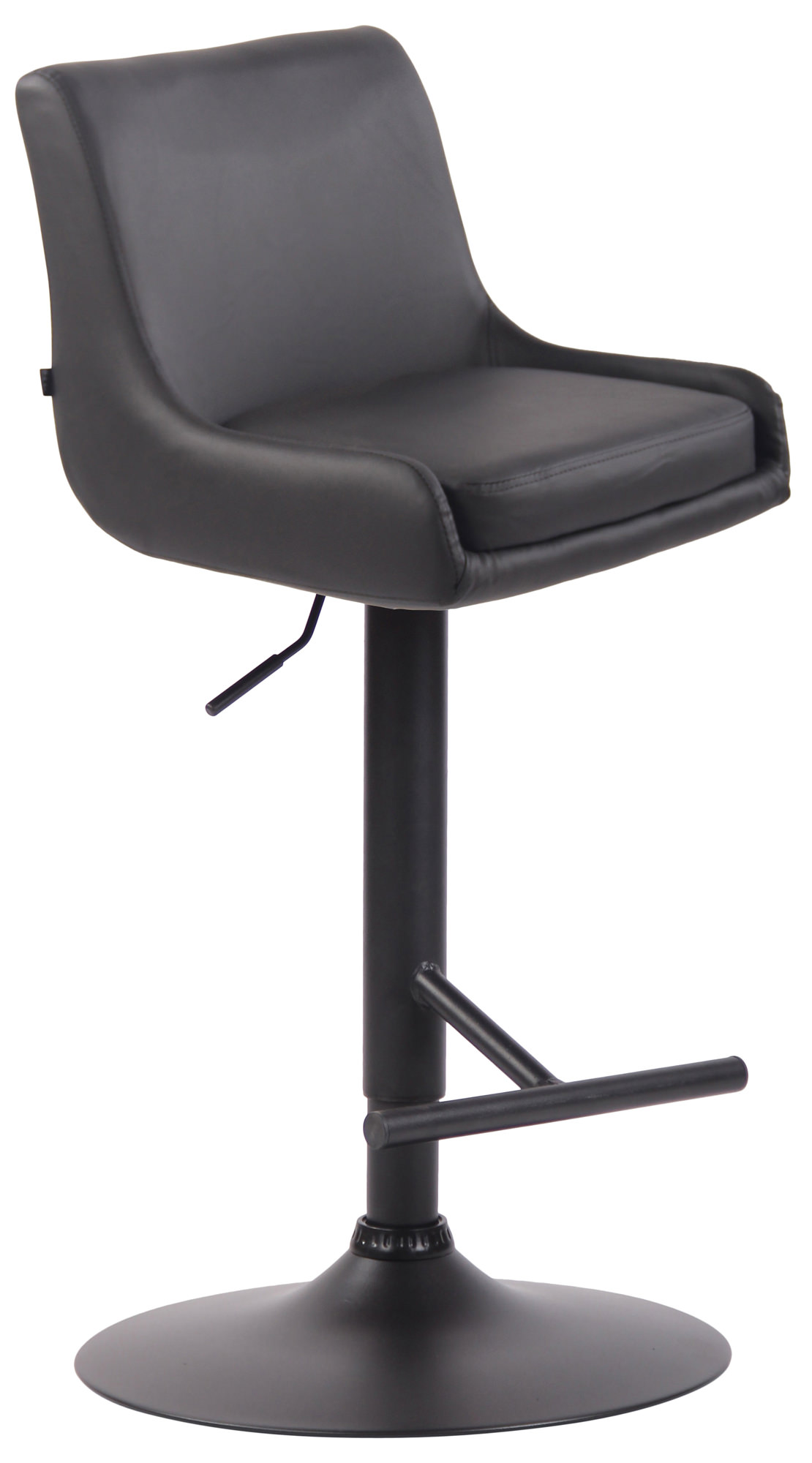 Barhocker Club Kunstleder schwarz