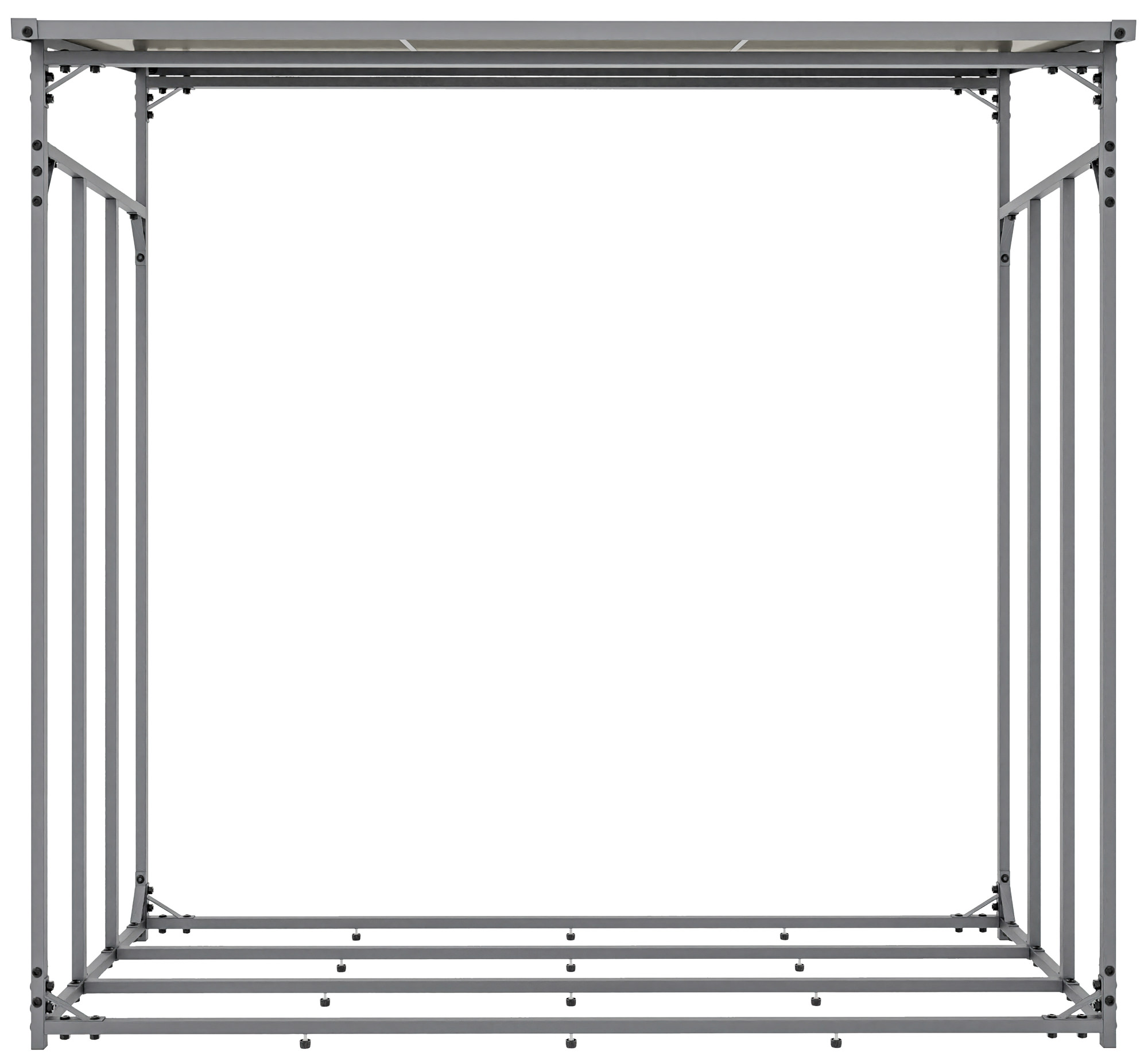 Kaminholzunterstand + Abdeckplane Ruston Aluminium XL