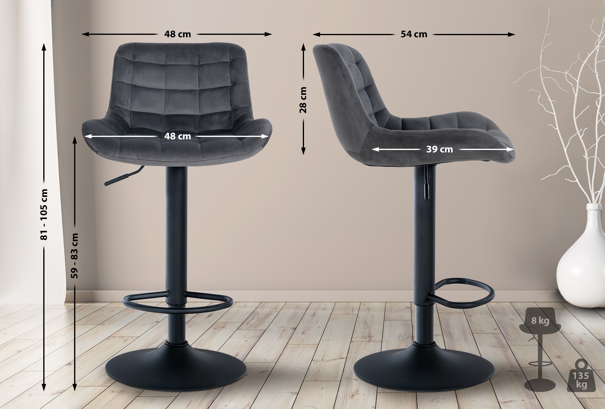 Barhocker Tover Samt