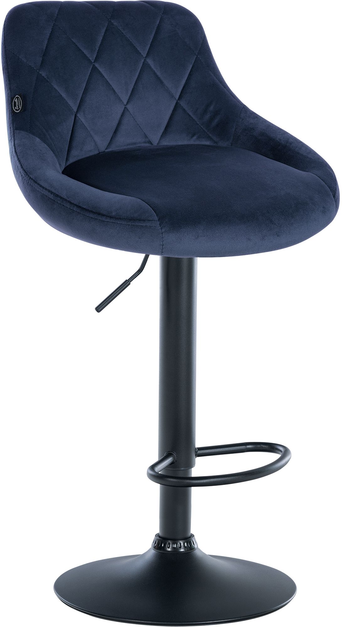 2er Set Barhocker Lazio Samt schwarz