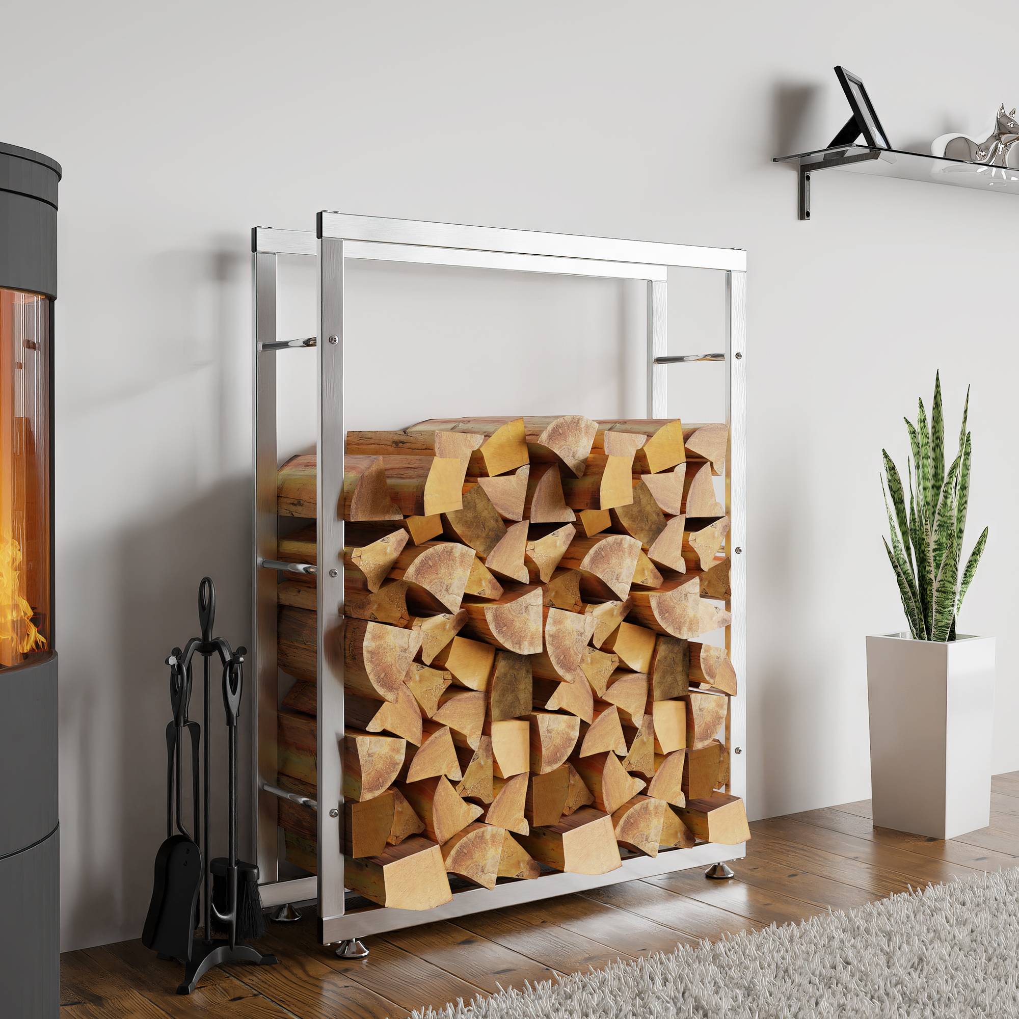 Kaminholzständer Keri V2 25x80x125 cm