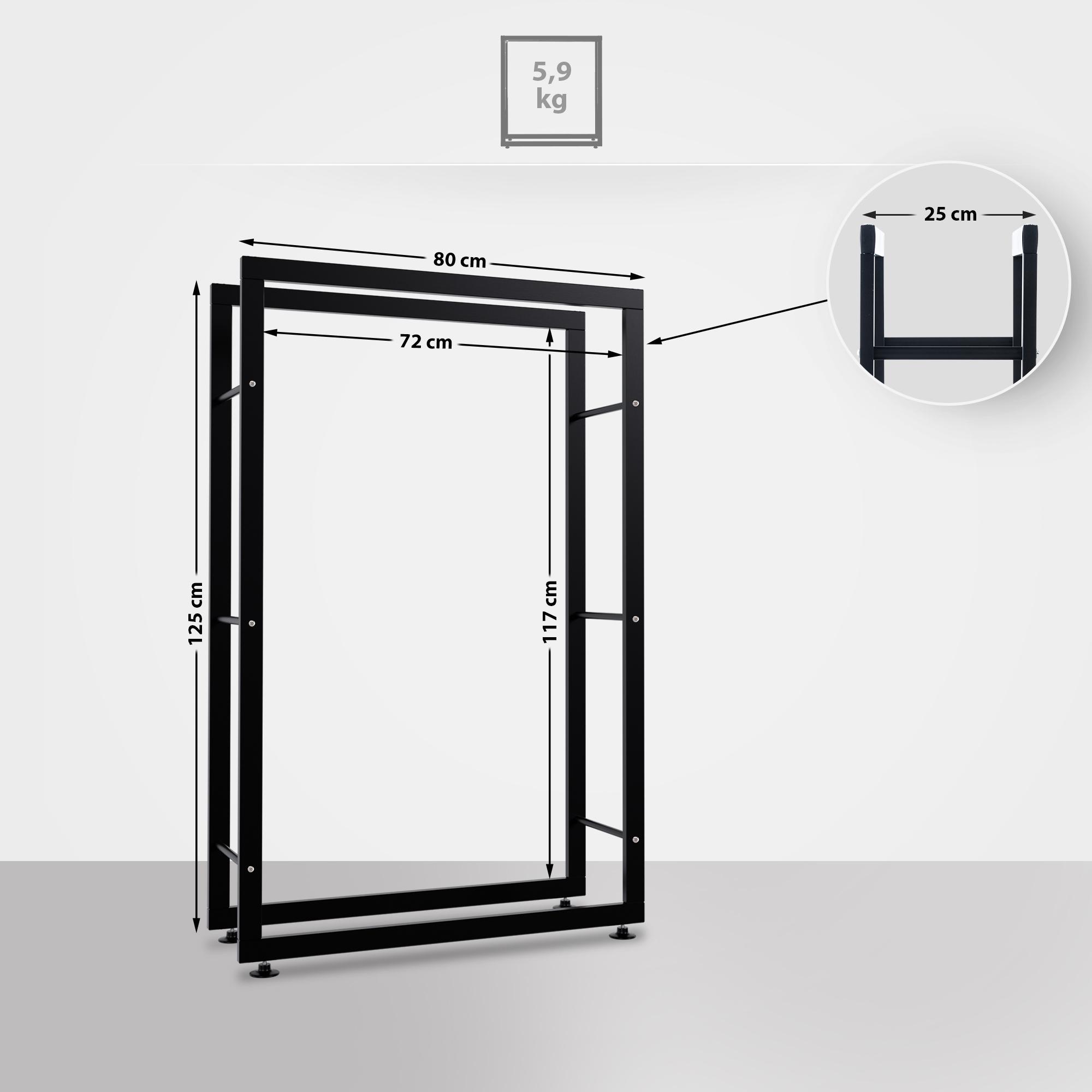 Kaminholzständer Keri V2 25x80x125