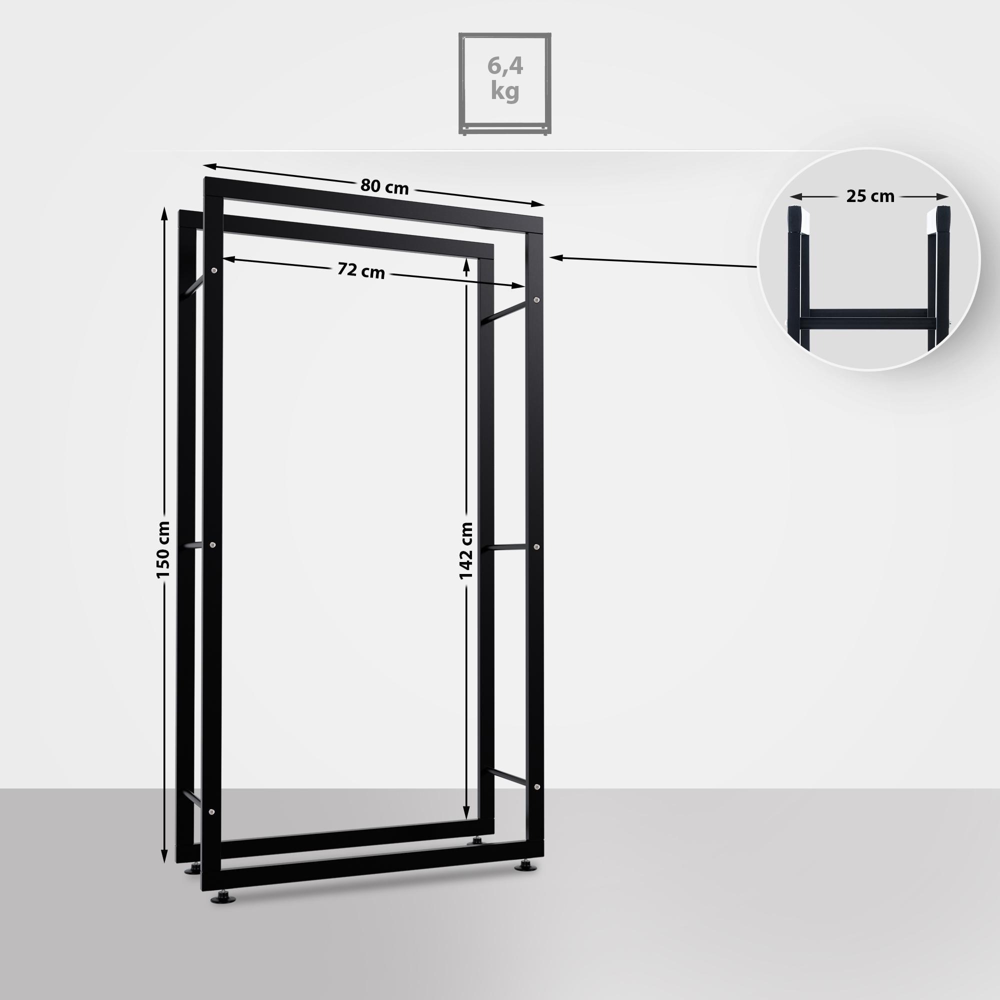 Kaminholzständer Keri V2 25x80x150