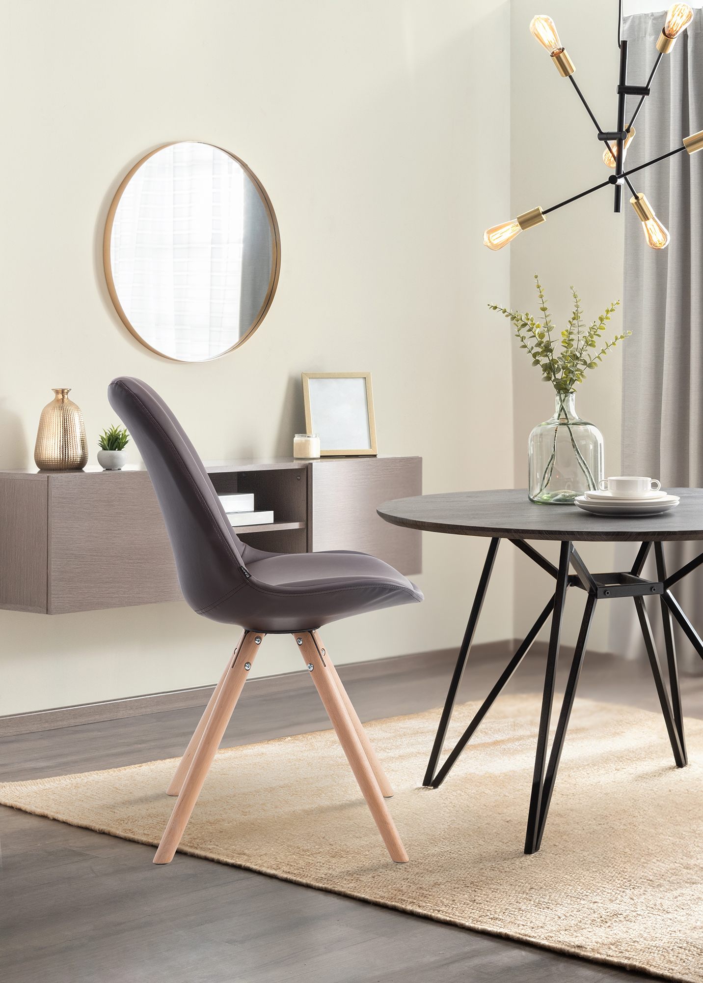 Besucherstuhl Laval Natura Rund