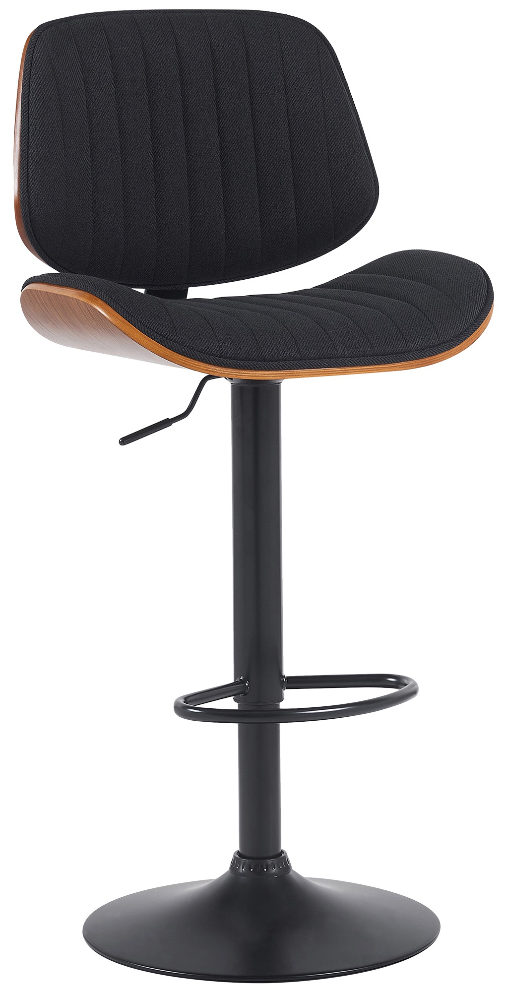 Barhocker Clawson Stoff schwarz