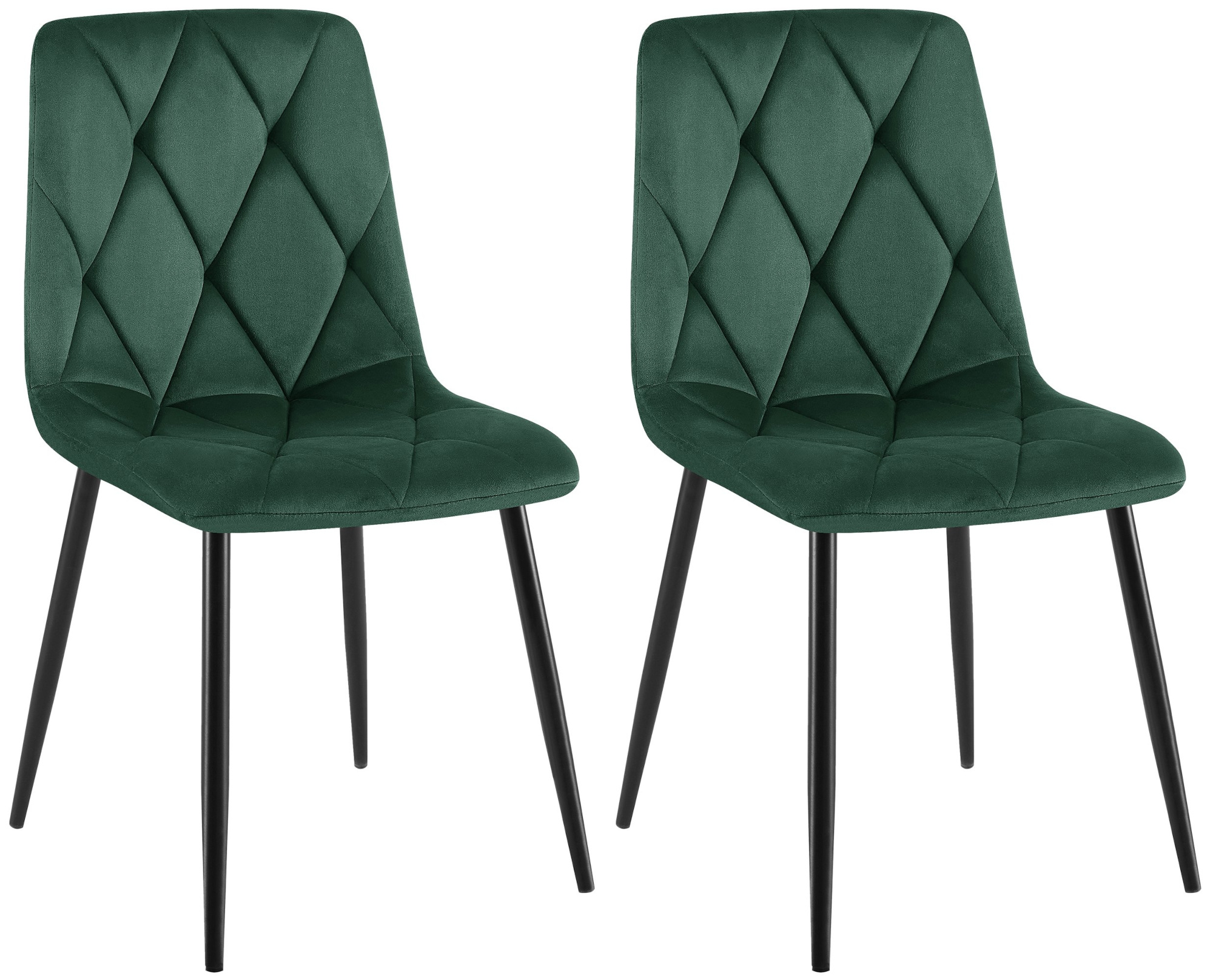 2er Set Esszimmerstuhl Clairton Samt
