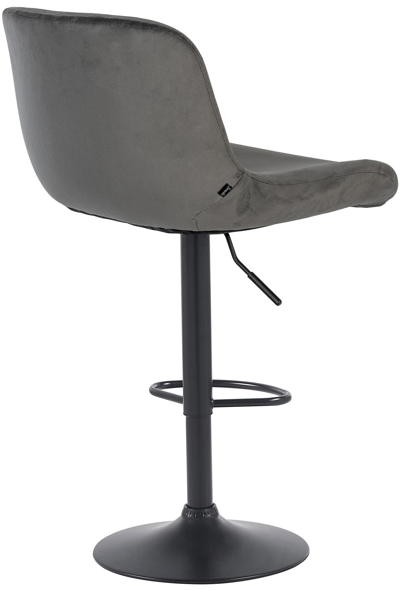 2er Set Barhocker Solon Schwarz Samt