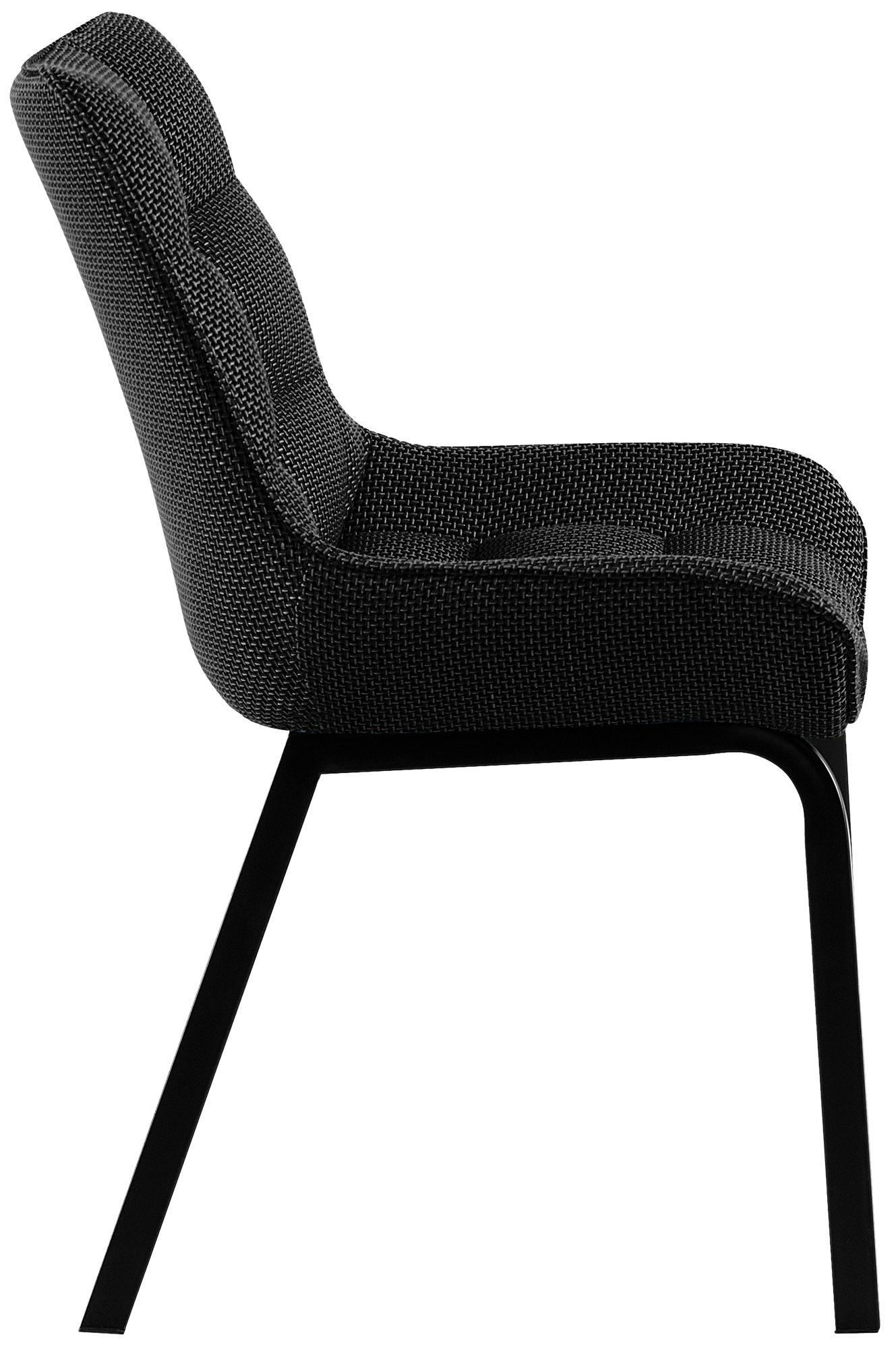 2er Set Stuhl Saranda Stoff schwarz
