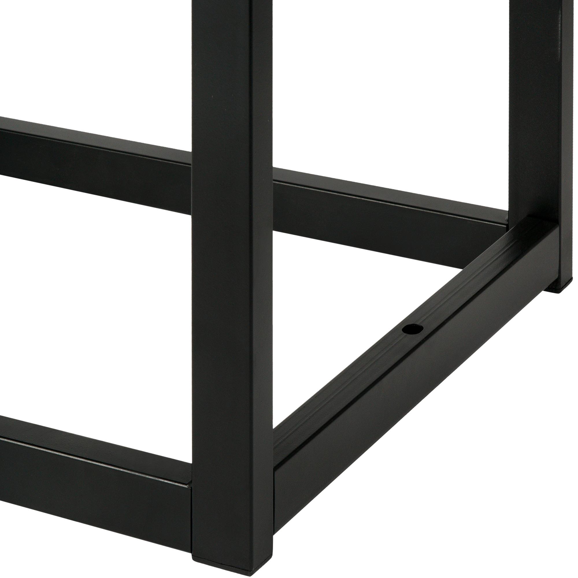 Sitzbank Polson Samt Schwarz 120 cm