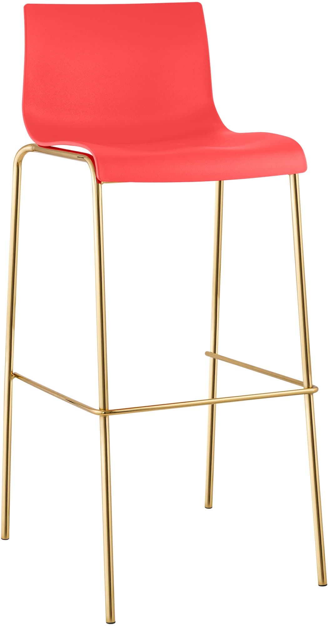 Barhocker Hoover Kunststoff 4-Fuß Gold