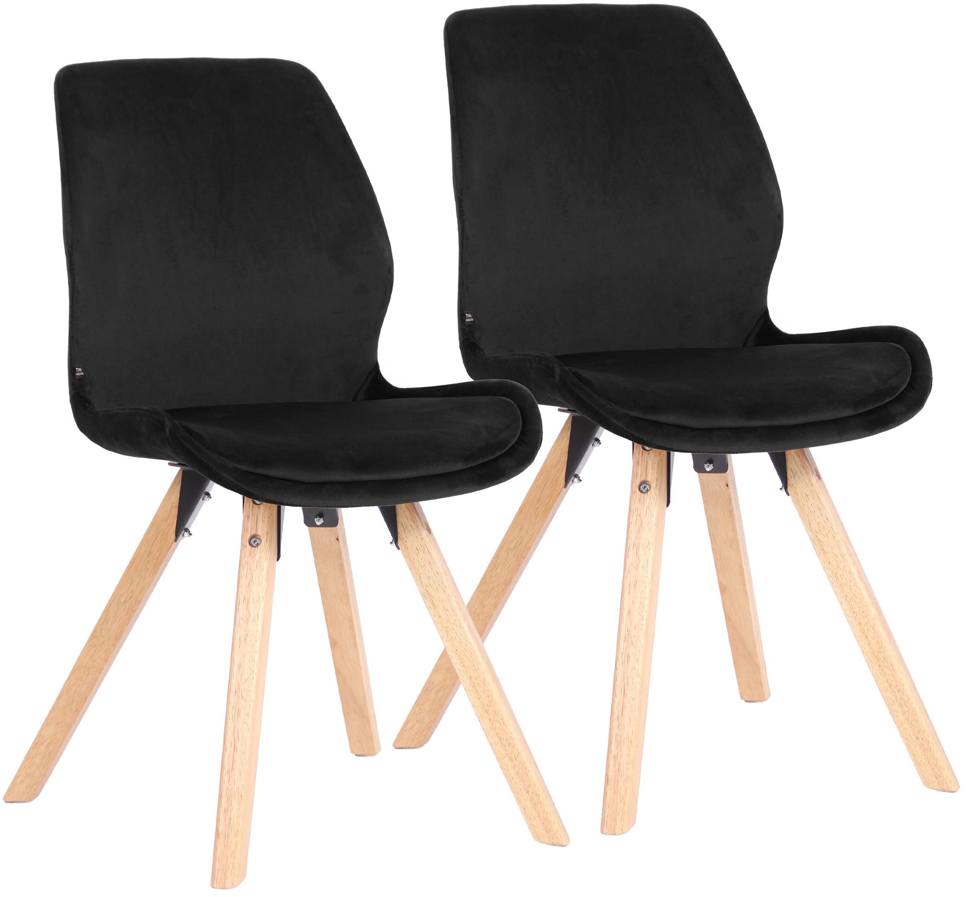 2er Set Stuhl Luna Samt
