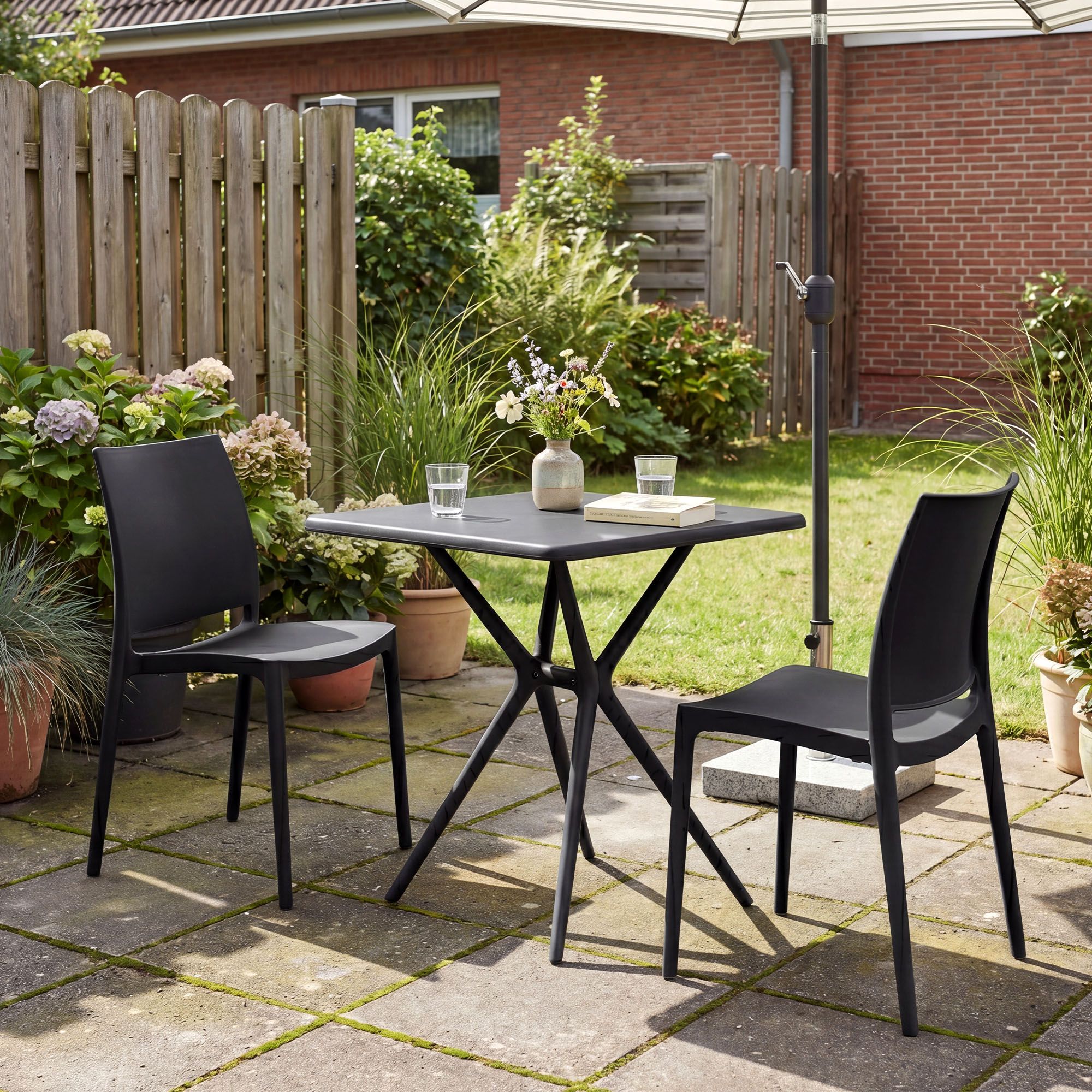Gartenmöbel-Set Amino mit 2 Stühlen
