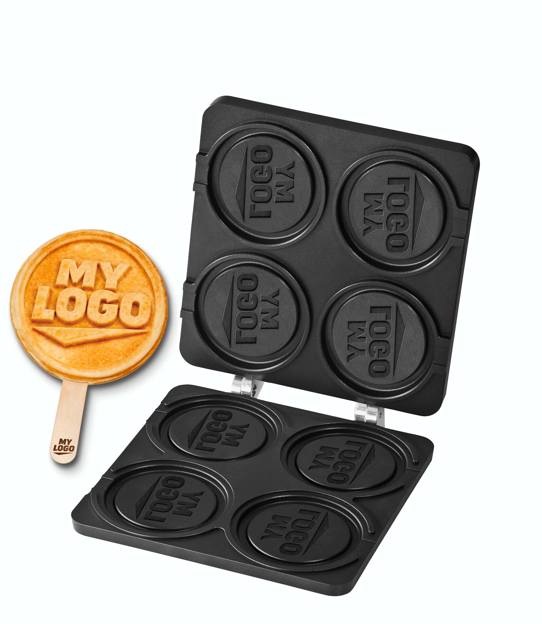 MyLogo Waffel 2go | Wechselplatten für Thermocook® | Individuelle Waffelbackplatte mit Ihrem Logo