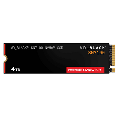 WD Festplatte BLACK SN7100 WDS400T4X0E-00CJA0 - 4 TB - PCIe 4.0 x4 (NVMe) - Schwarz/Rot