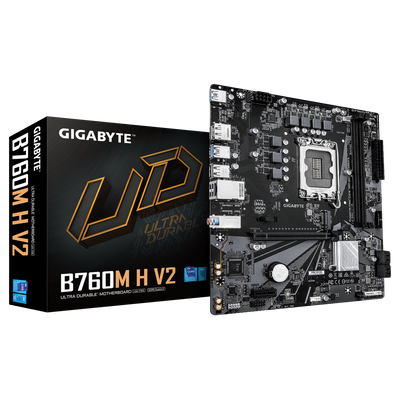 GIGABYTE Mainboard B760M H V2 - Micro ATX - Socket LGA1700 - Intel B760 Express