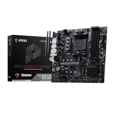 MSI Mainboard PRO B550M-P WIFI6E - Micro ATX - Socket AM4 - AMD B550