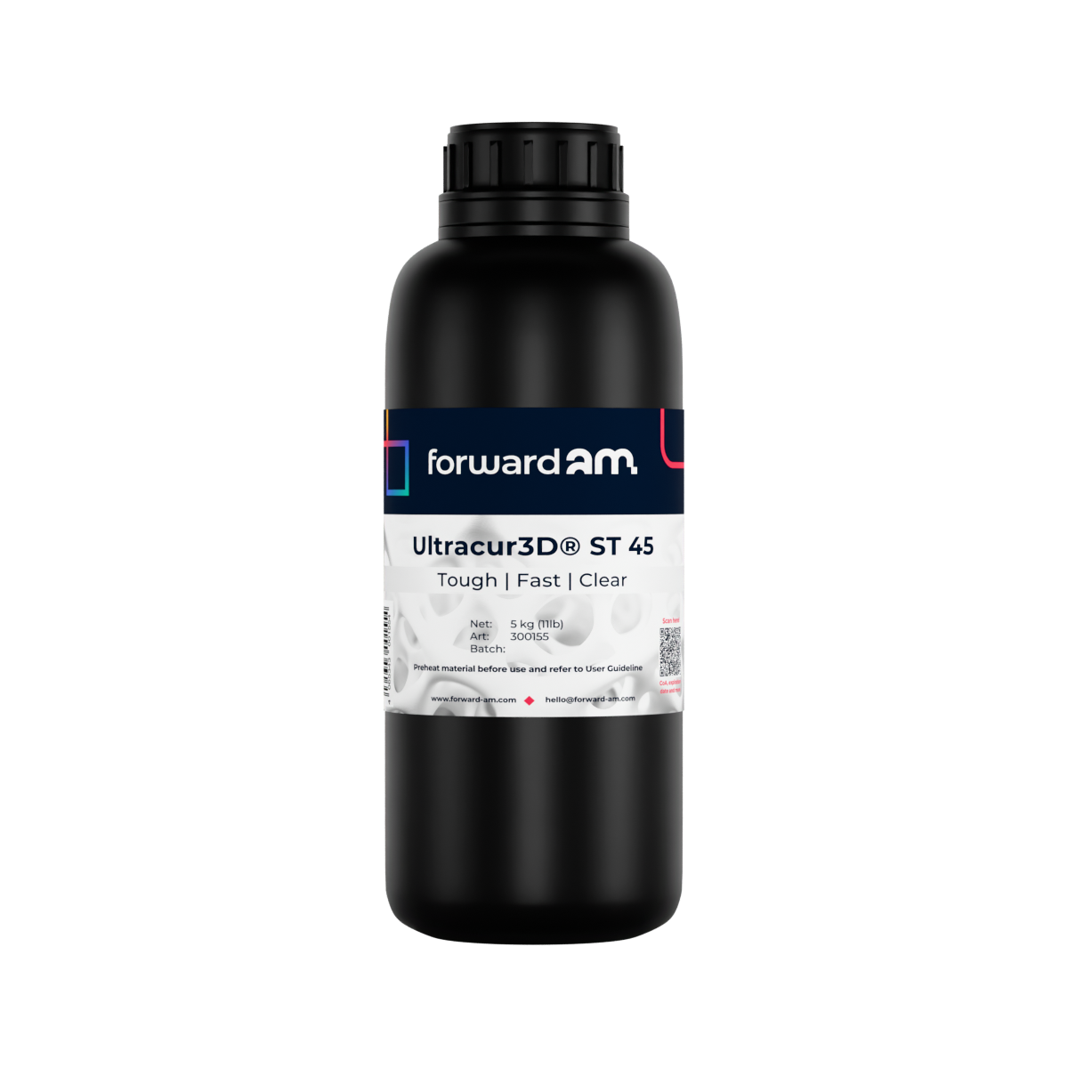 Forward AM Ultracur3D Tough UV Resin ST 4500 - 5 kg - Clear