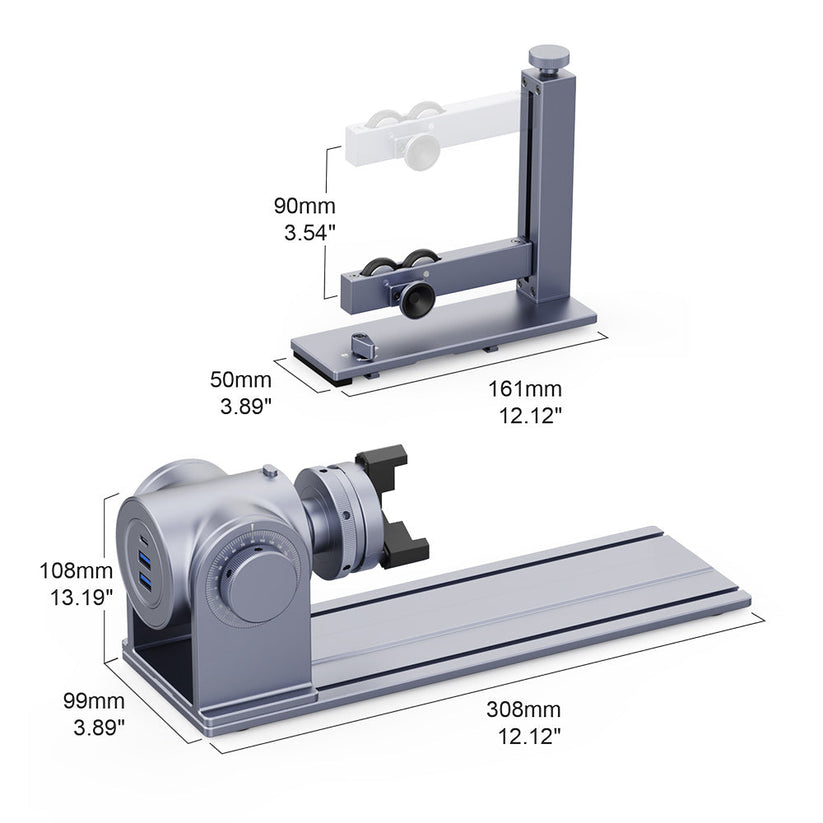 LaserPecker Rotary Extension for LP4/LP5/LP2 Plus