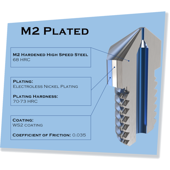 Micro Swiss M2 Hardened High Speed Steel Nozzle - MK8 - 0.60mm (5 pcs)