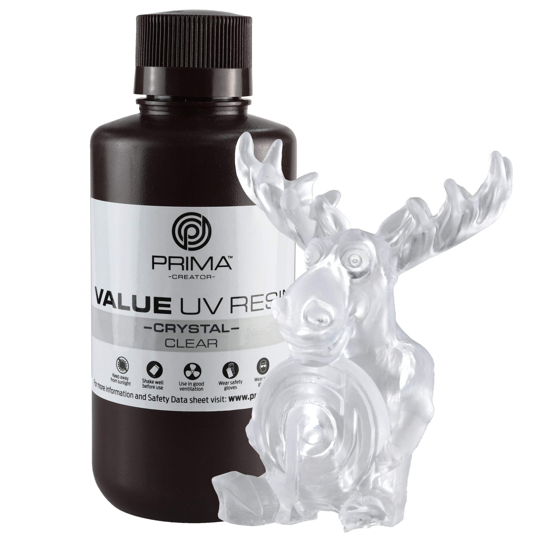 PrimaCreator Value Crystal UV Resin - 500 g - Clear (5 pcs)