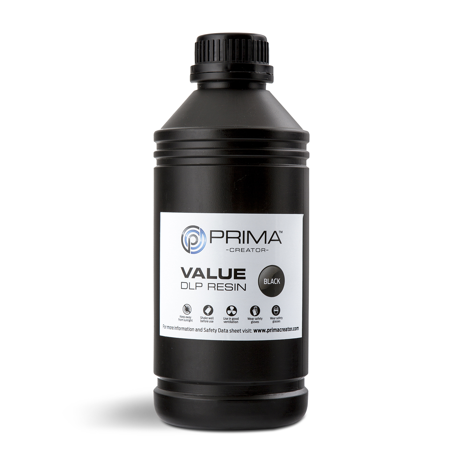 PrimaCreator Value UV / DLP Resin - 1 kg - Black (5 pcs)
