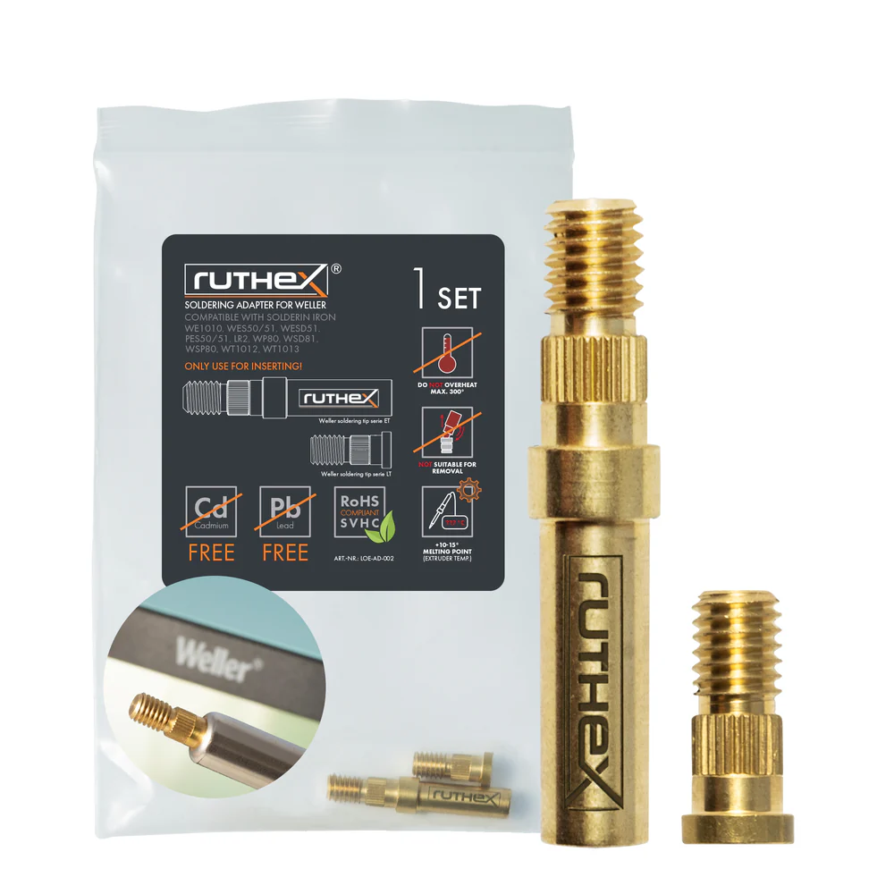 Ruthex Weller series ET & LT - WE1010, WP80, WEP70 compatible Soldering Tips Adapter (10 pcs)