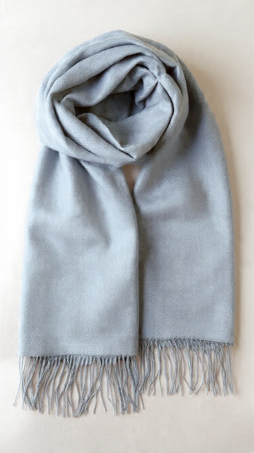 100 % Cashmere Schal – Handgefertigt in Nepal | Grau