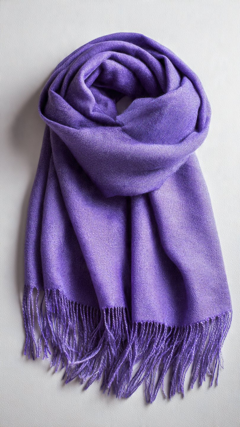 100 % Cashmere Schal – Handgefertigt in Nepal | Violett