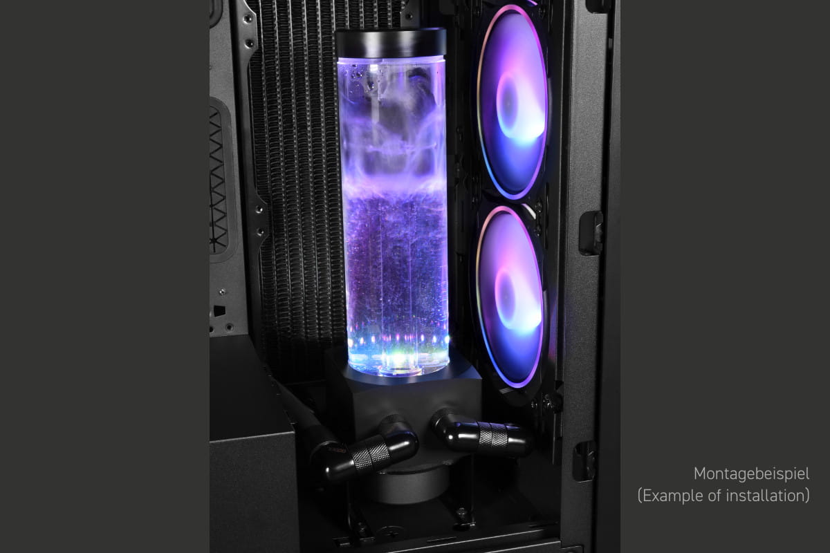 Core 200 Aurora Ausgleichsbehälter Acetal/Acryl mit VPP/D5 Apex PWM Pumpe