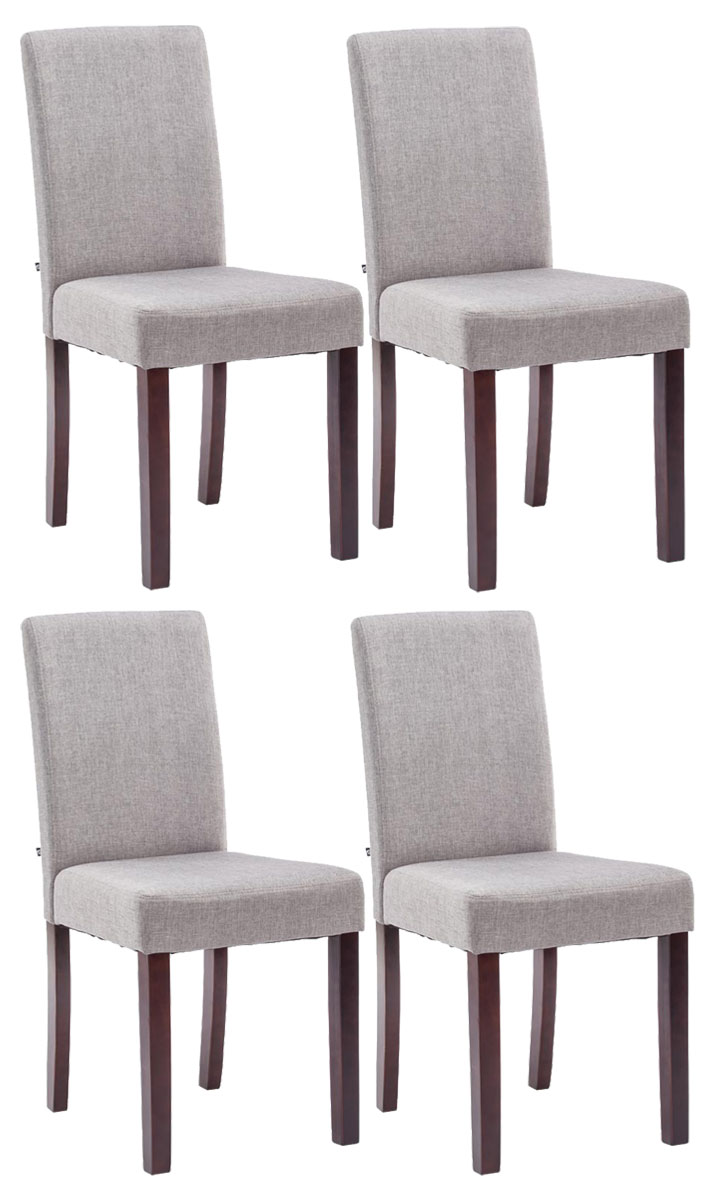 4er Set Esszimmerstuhl Ina Stoff cappuccino