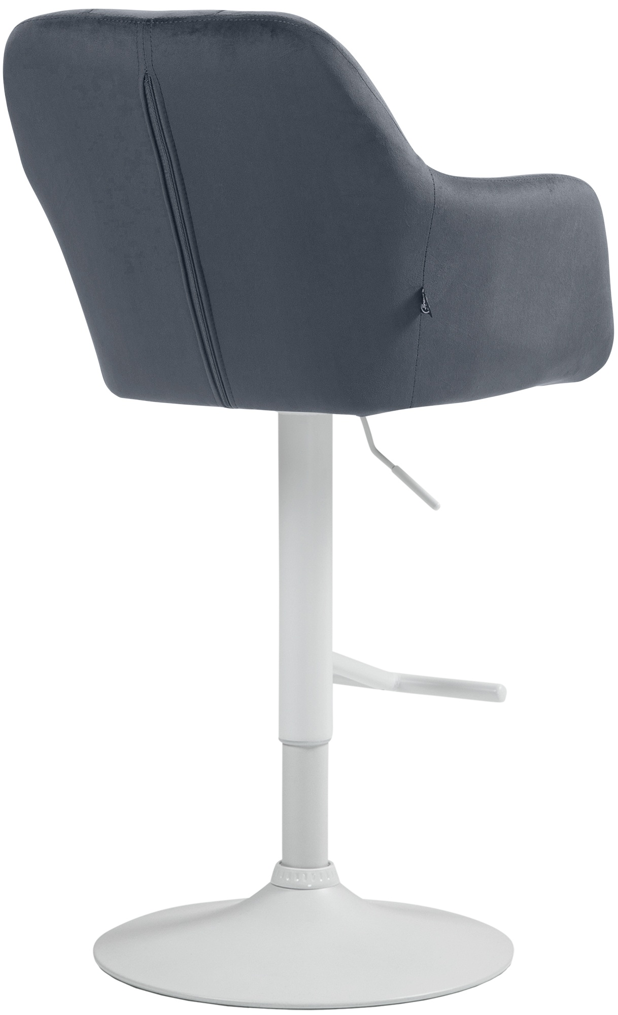 Barhocker Natoma Samt weiß