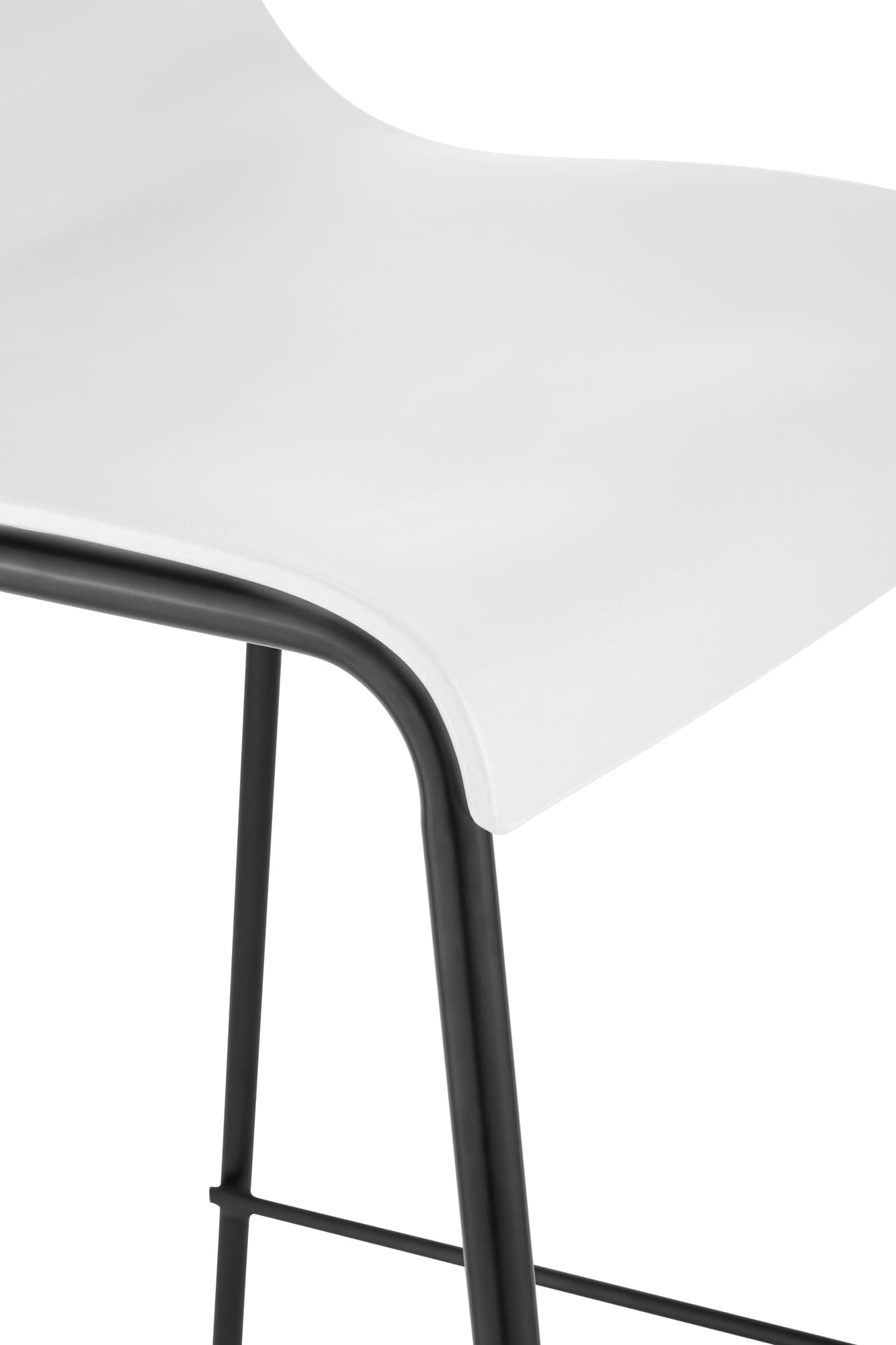 Barhocker Hoover 4-Fuß Gestell schwarz