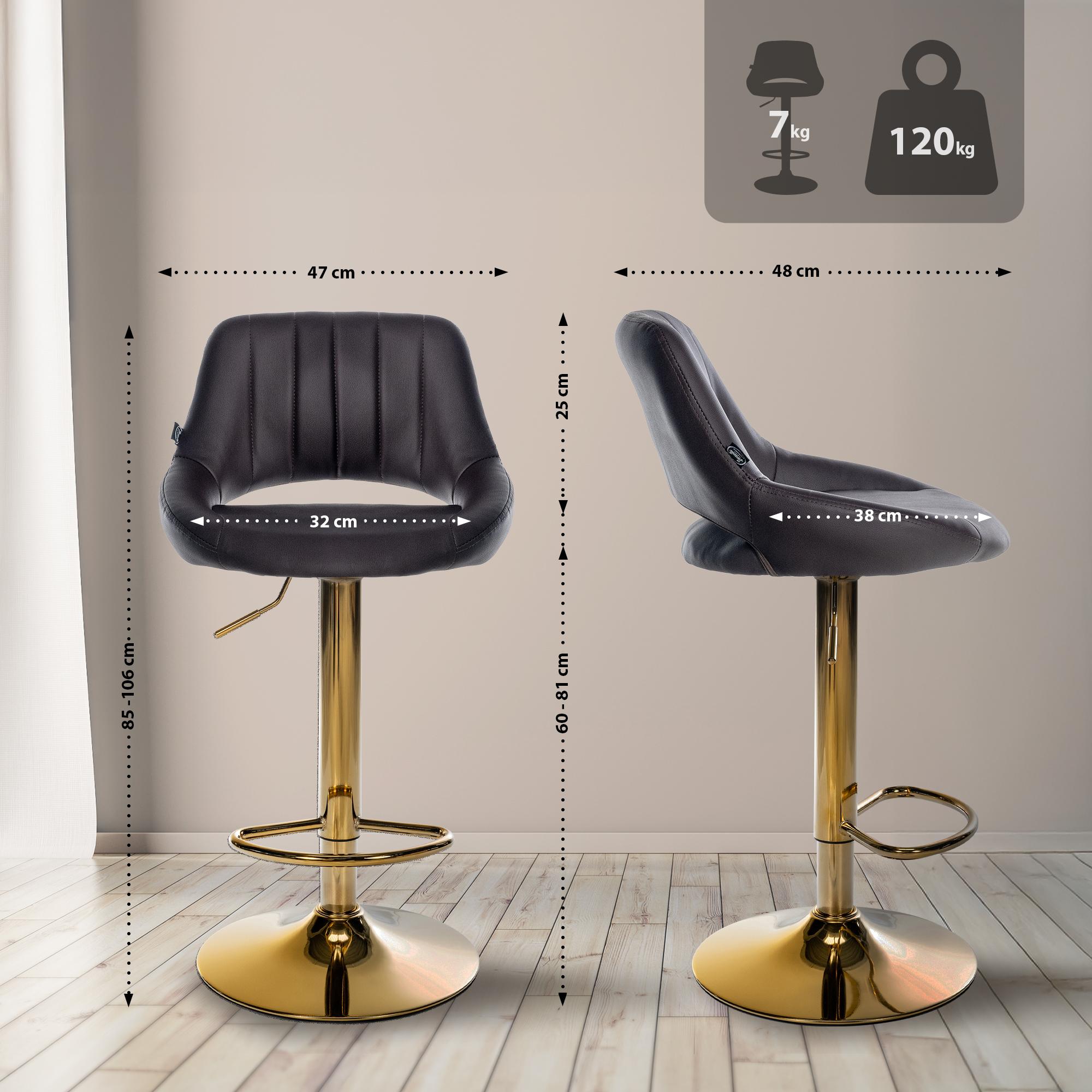 2er Set Barhocker Milet Kunstleder G