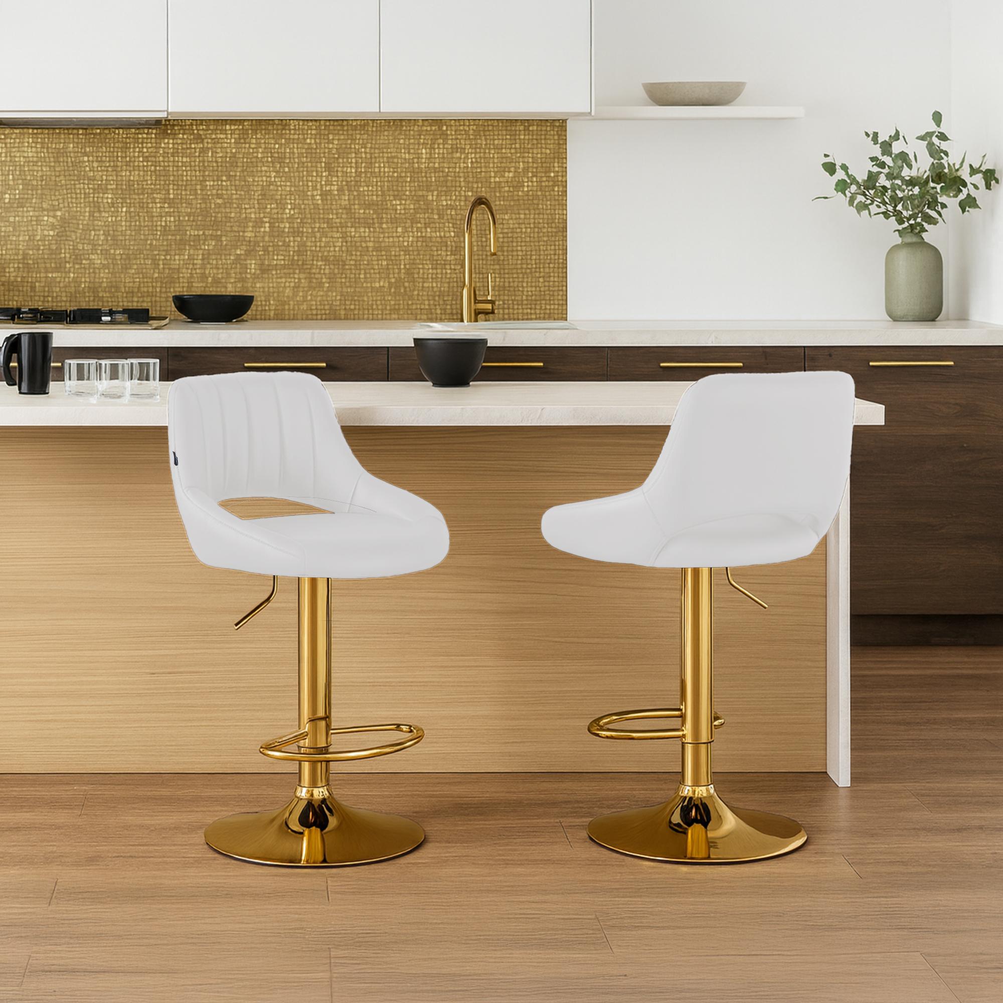 Barhocker Milet Kunstleder gold