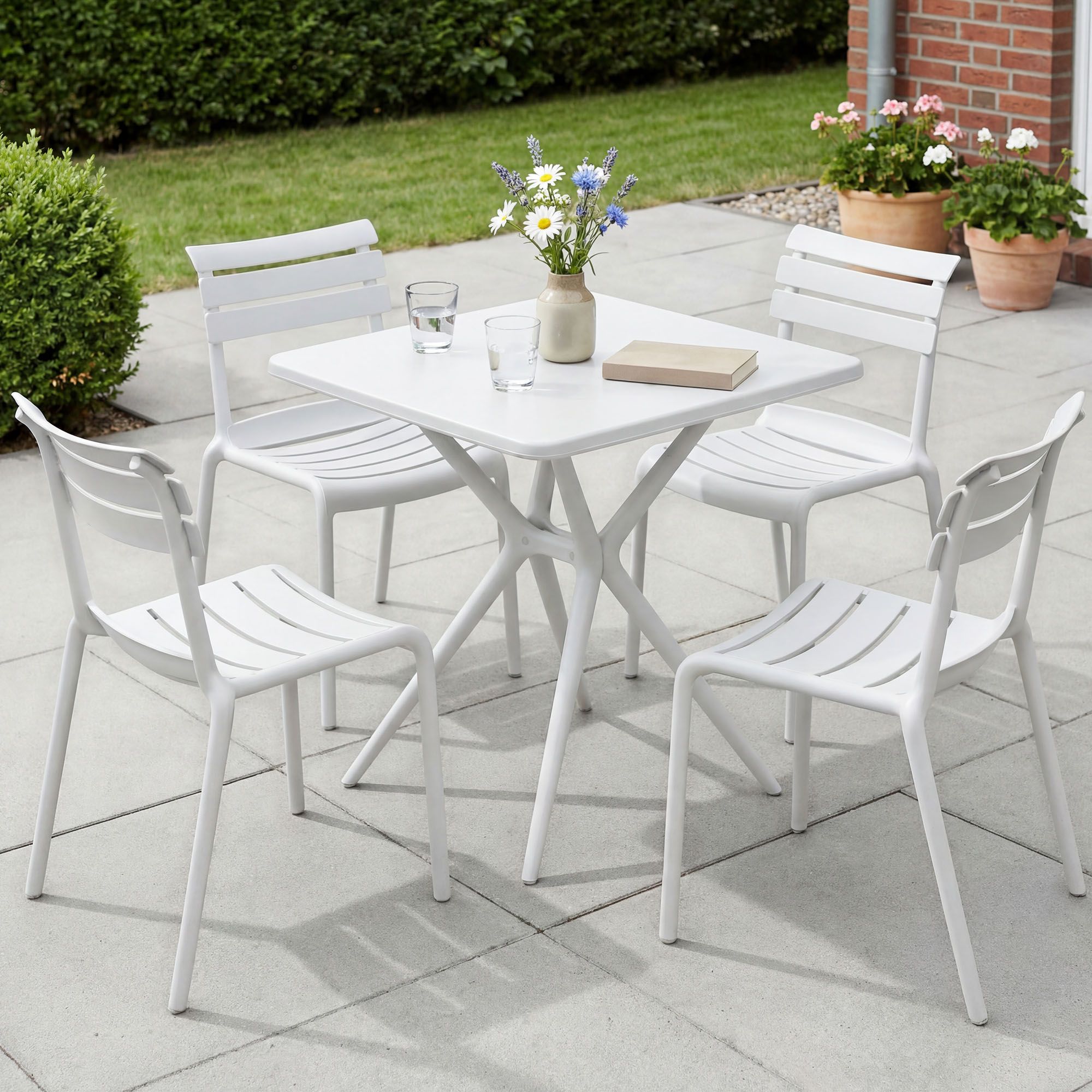 Gartenmöbel-Set Vela mit 4 Stühlen