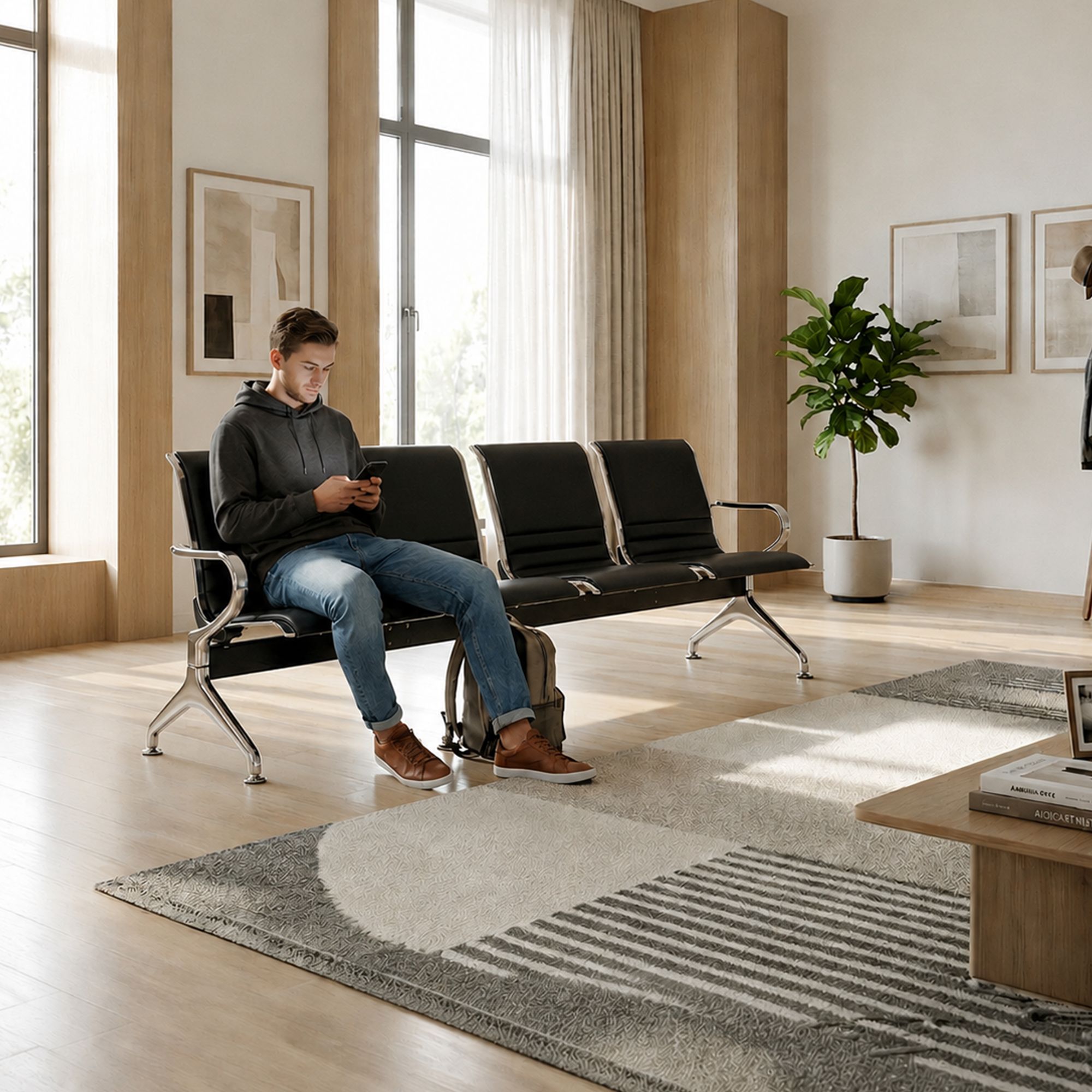 Wartebank Frankfurt 4-Sitzer